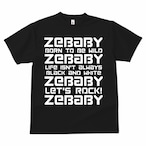 ZEBABY PHRASE BLACK T-SHIRT (税込み）