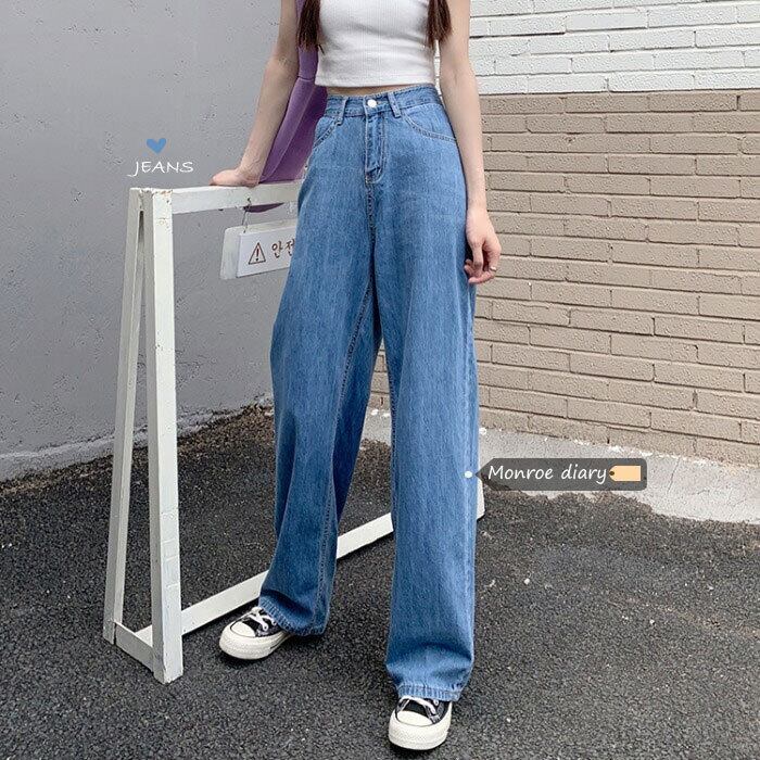 ブルージーンズ スプリングオータムハイウェスト薄手パンツ ルーズサマー 春物 夏物 秋物 モンロー62063060279