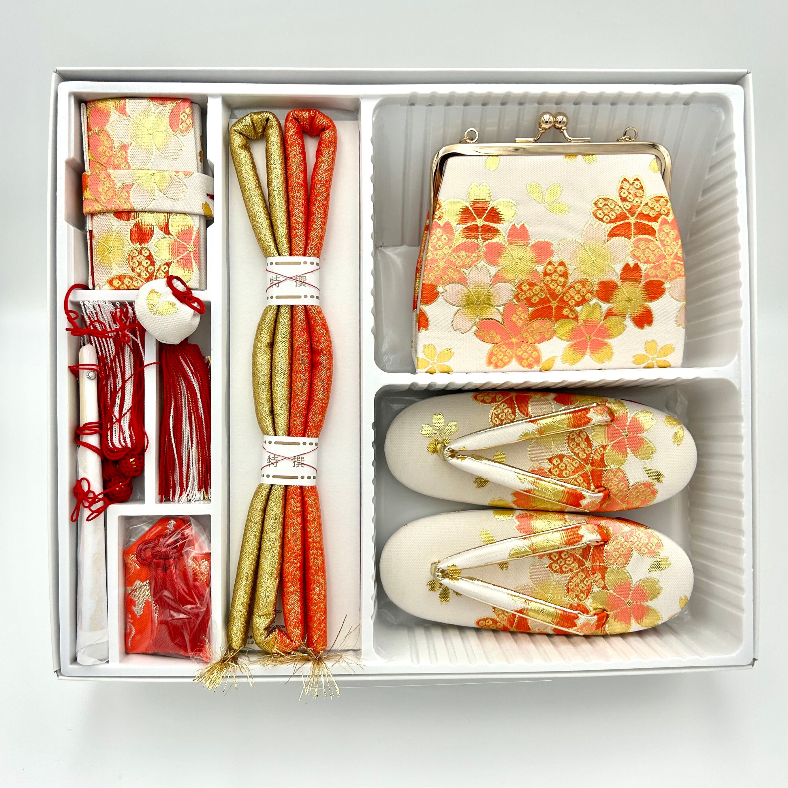 箱迫セット 白地 桜柄 | 髙濱屋呉服店