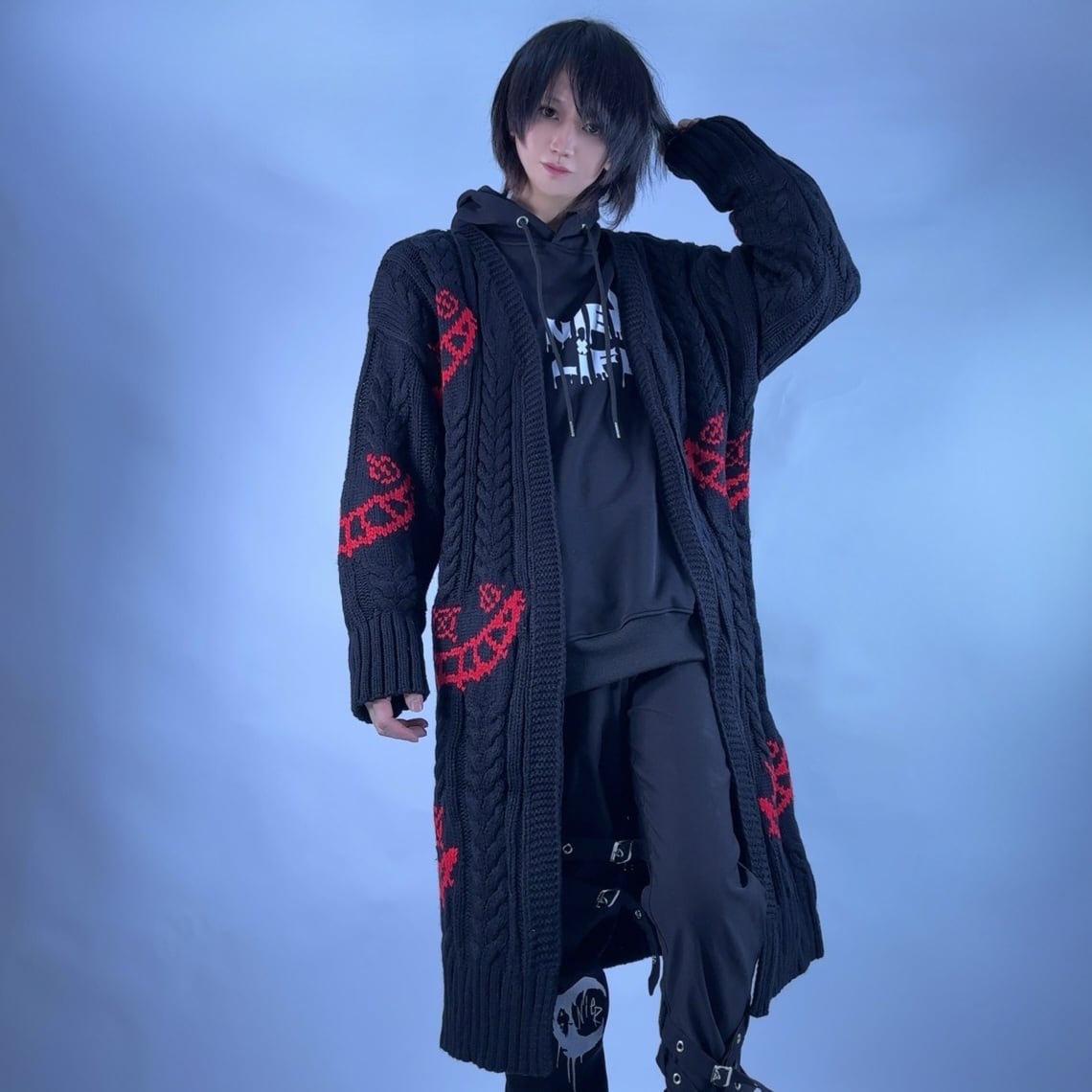 DRUMOHR ブラック編み込みカーディガン ミドルゲージ 畦カーディガン（1257KI10） | COMME CA ISM