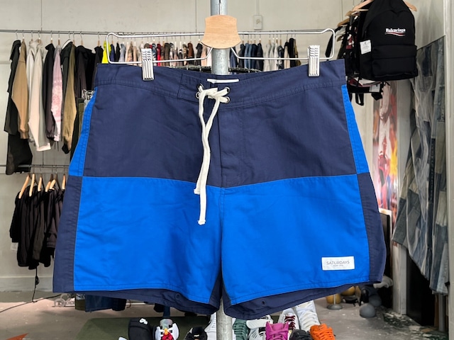 均一SALE‼ SATURDAYS SURF NYC PANELED BOARD SHORT NAVY/BLUE 30 08856