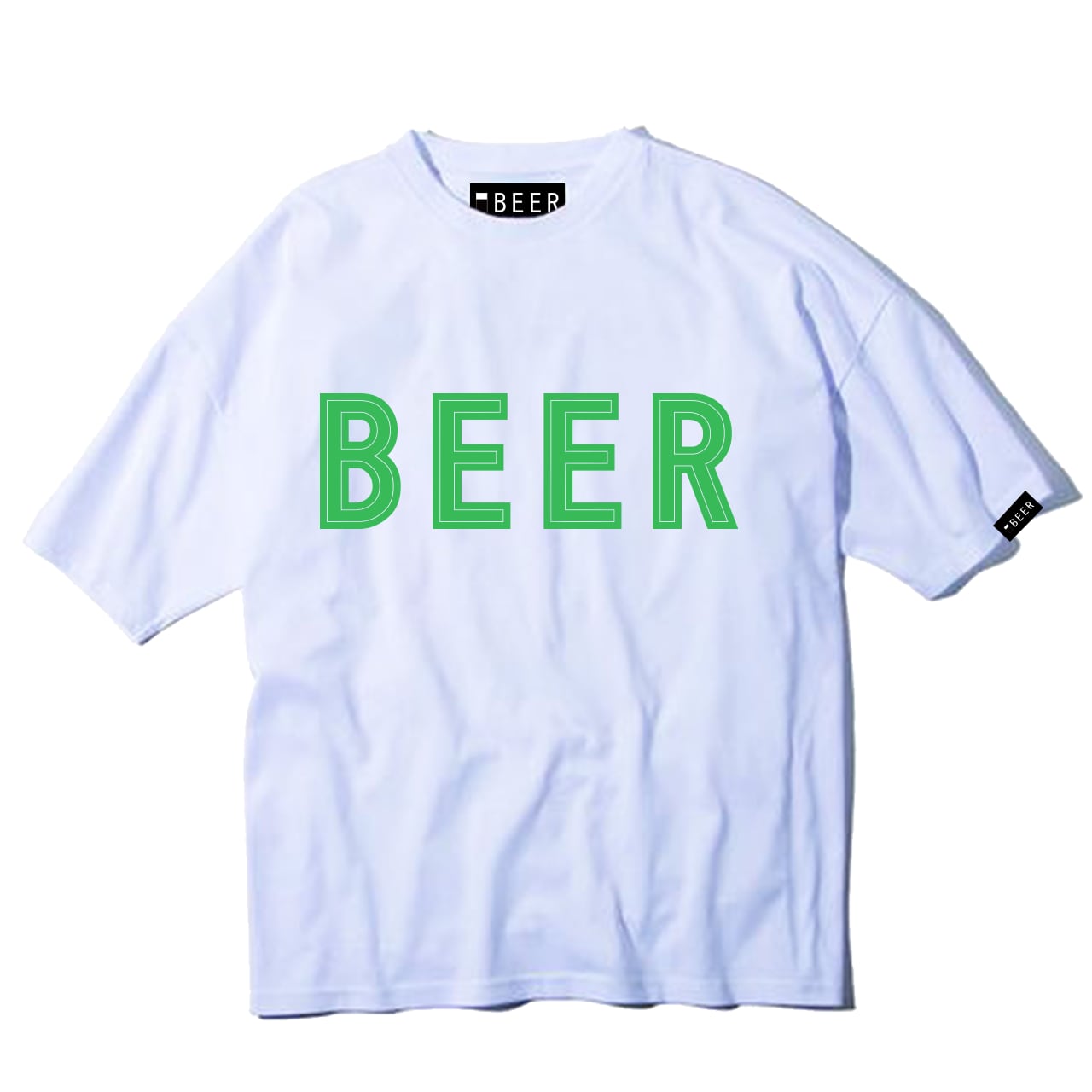 BEER アップリケロゴT グリーン