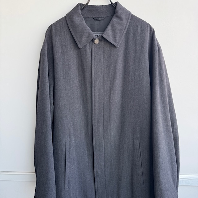 Gianni Versace ステンカラーコート 90s ダークグレー ウール ヴェルサーチ イタリア製 古着 XL 画像5