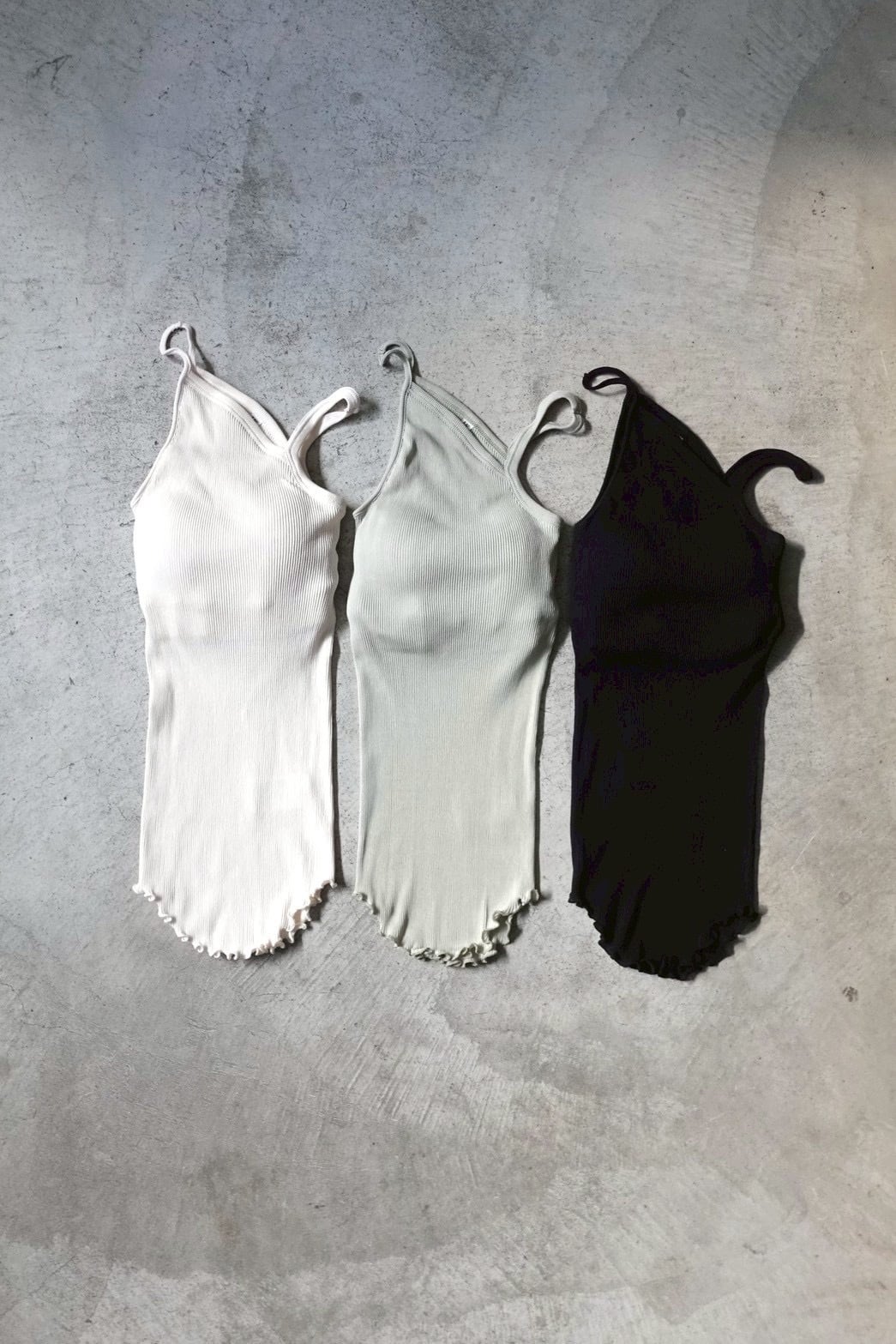 トップス HAKUJI Twist Cotton Bra Tank Green TWIST COTTON BRA TANK|ツイスト コットン ブラ タンクツイスト