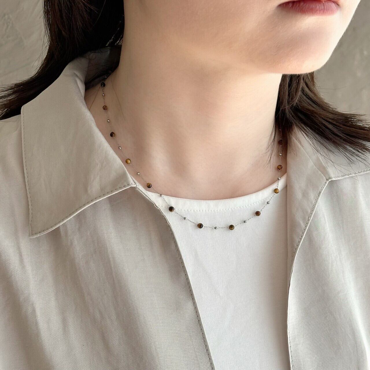 【SELECT】サージカルステンレス 天然石 ネックレス