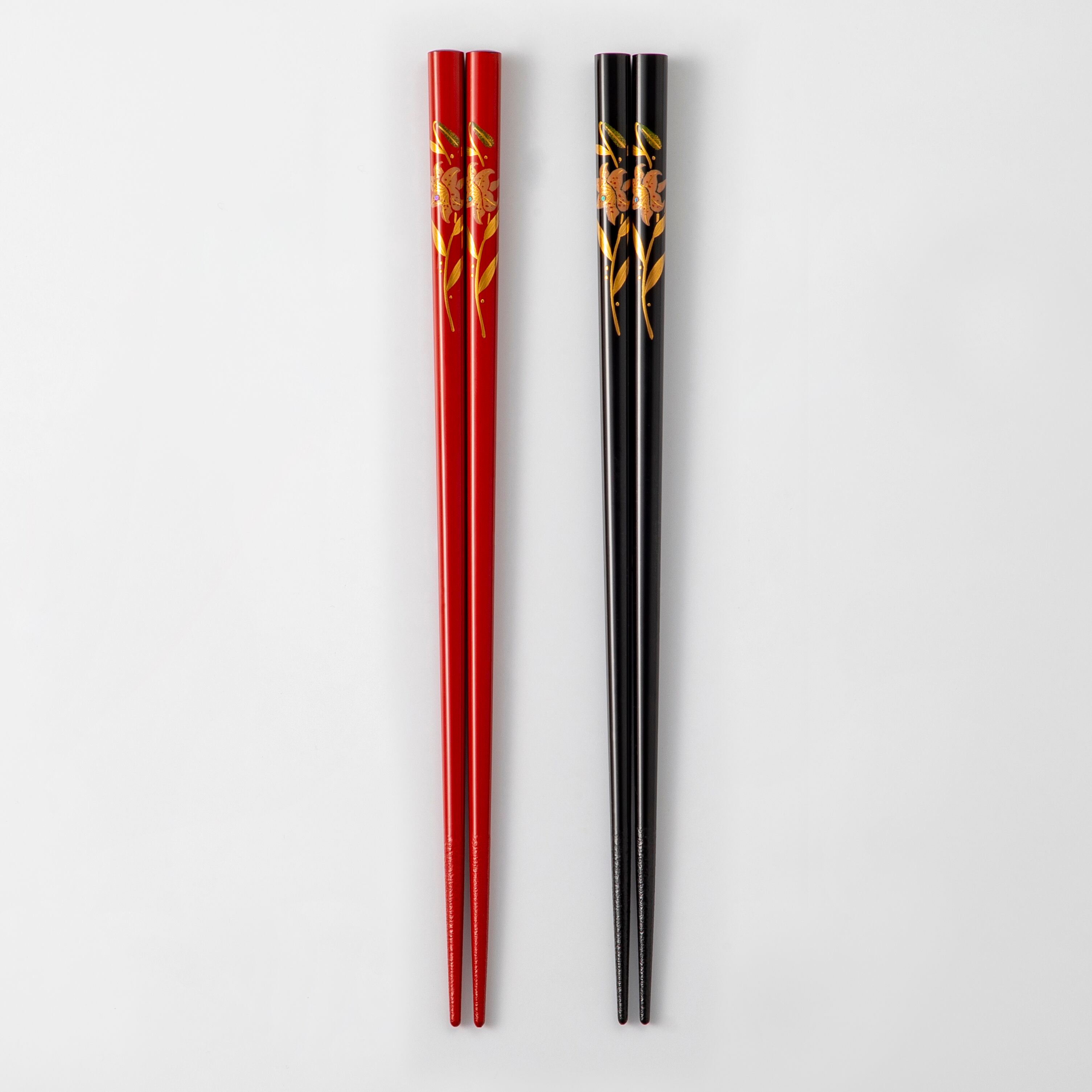 手描き蒔絵 ゆり | 輪島塗り箸 | 畑中塗箸店