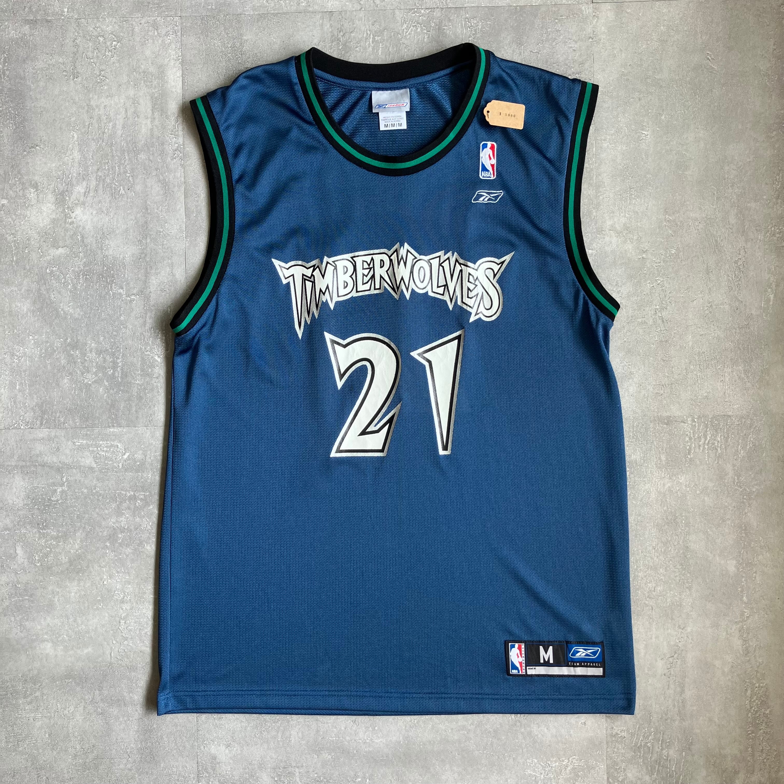 《M size》Reebok リーボック NBA ゲームシャツ Timberwolves No.3519
