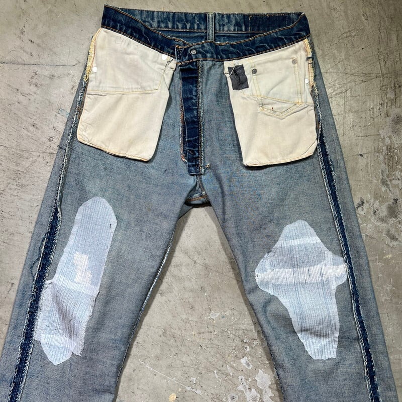 60's 70's LEVI'S リーバイス 505 デニム Big E 並行ステッチ 刻印5