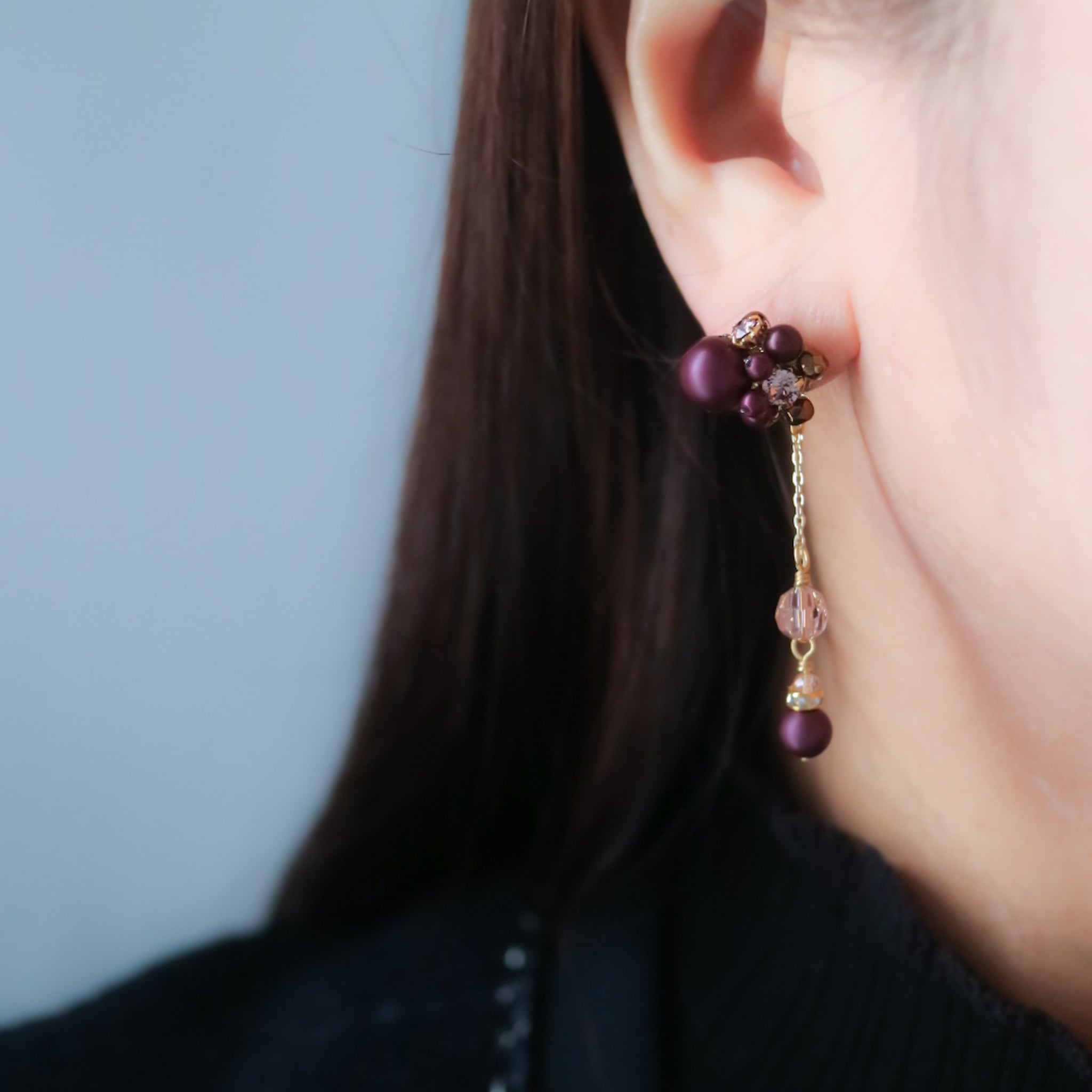 — Petite Élégance — プチエレガンス ベリーカラー｜ピアス＆イヤリング