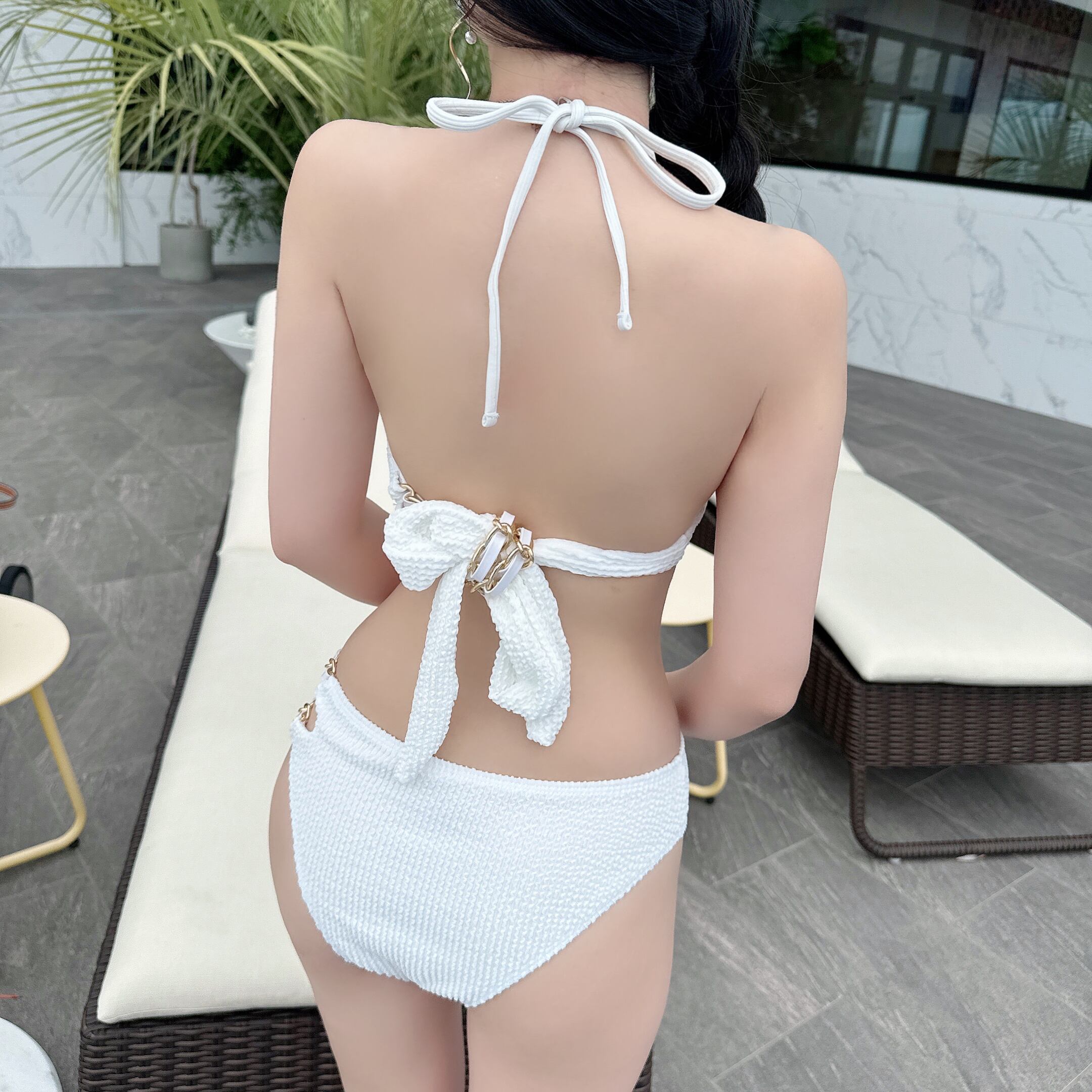 ≡NEW≡ゴールドチェーンコンテストビキニ【S.M.Lサイズあり】 使っ