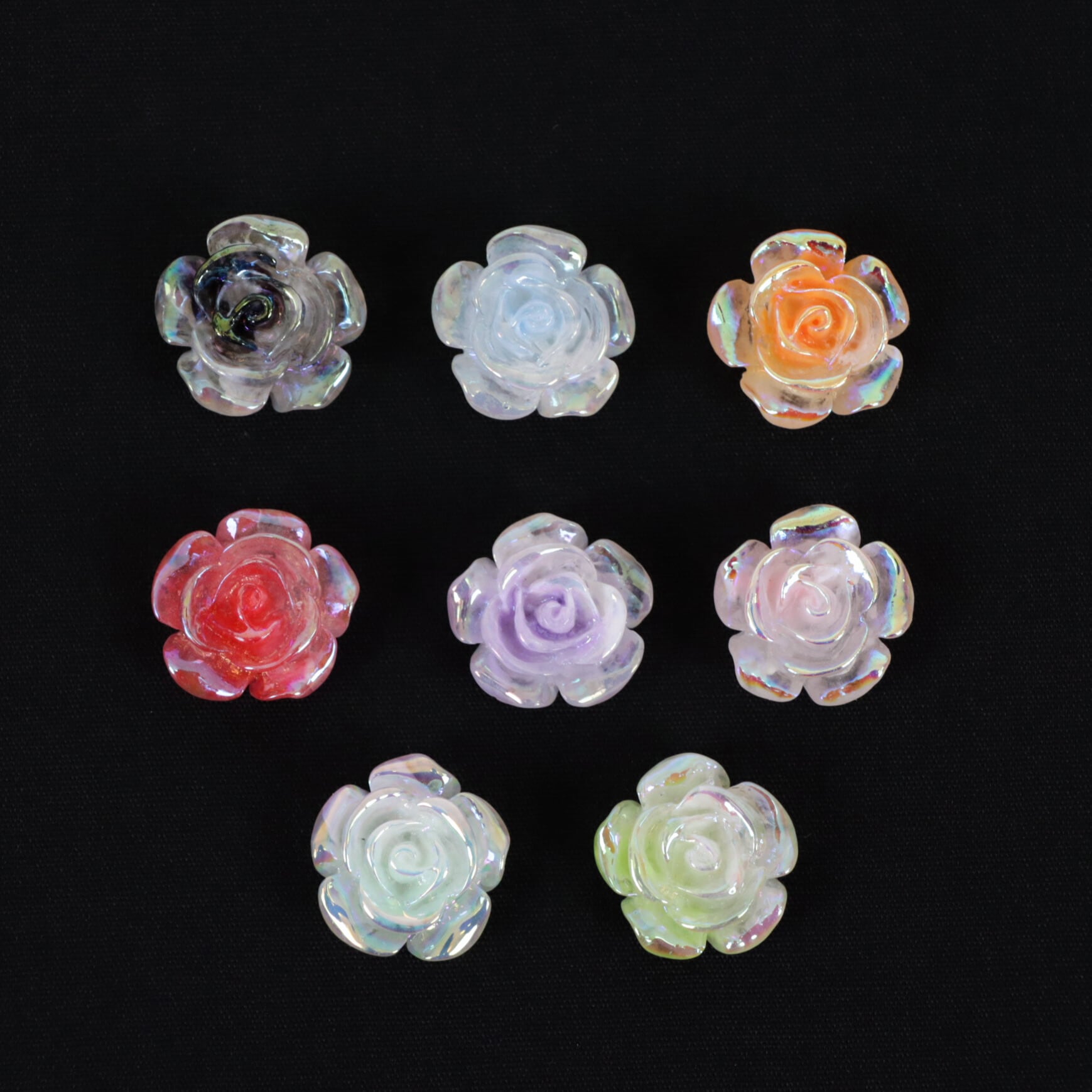 薔薇 パーツ マーブルカラー 樹脂 02000118 ハンドメイド 装飾 飾り
