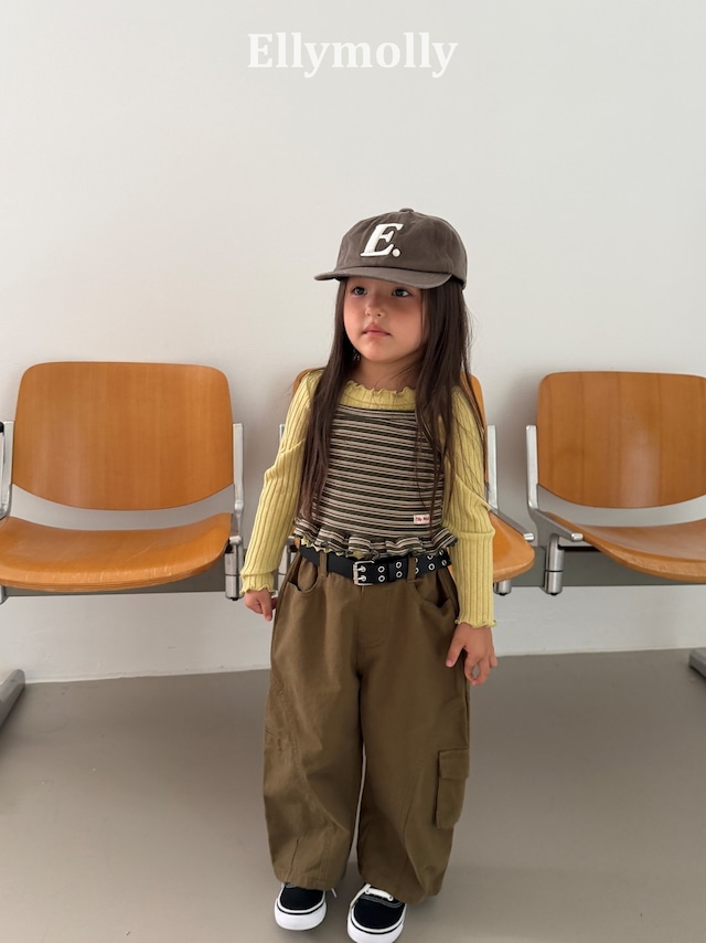 【予約】ELLY MOLLY シャドーフリルキャミソール 秋冬 kids キッズ　大人　レディース　　女の子　小学生　キッズ　韓国子供服　海外ファッション　韓国ブランド　韓国ファッション　親子　お揃い　親子コーデ　リボン　子供服 nicoru ギャル　海外子供服