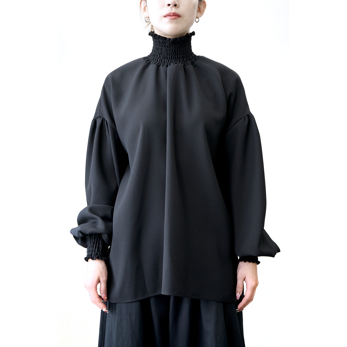 [tous les deux ensemble] (トゥレドゥアンサンブル) 221711 shirring highneck pullover Clique Tokyo ( クリーク