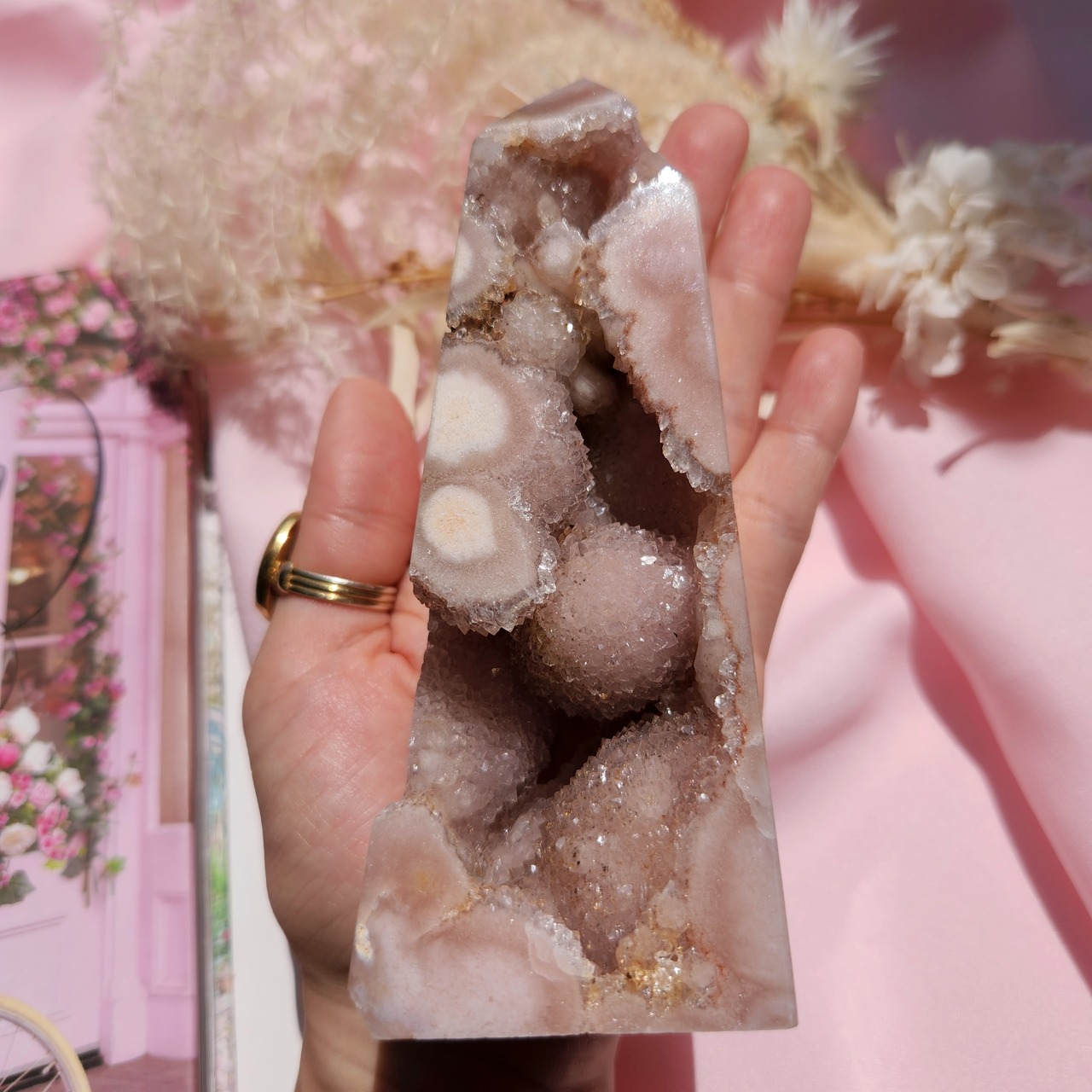 ✳High quality✳Pink Amethyst Druzy Tower (高品質ピンクアメジスト 