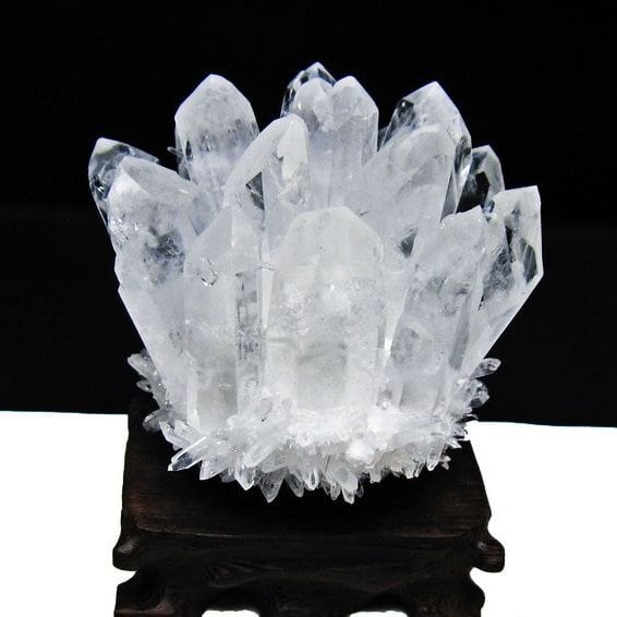 水晶 クラスター 水晶 原石 台座付属 一点物 182-8335