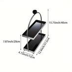 小物 収納 ラック 化粧品収納 2層 収納棚 メイクアップオーガナイザー アクセサリー 玄関 おしゃれ 北欧