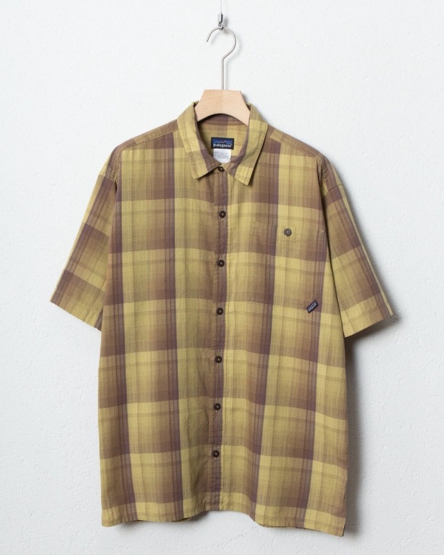 "Patagonia" check patterned coton short sleeve shirt