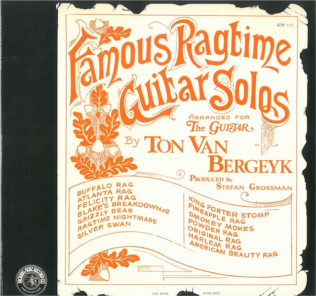 TONY VAN BERGEYK / FAMOUS RAGTIME GUITAR SOLOS (LP) USA盤