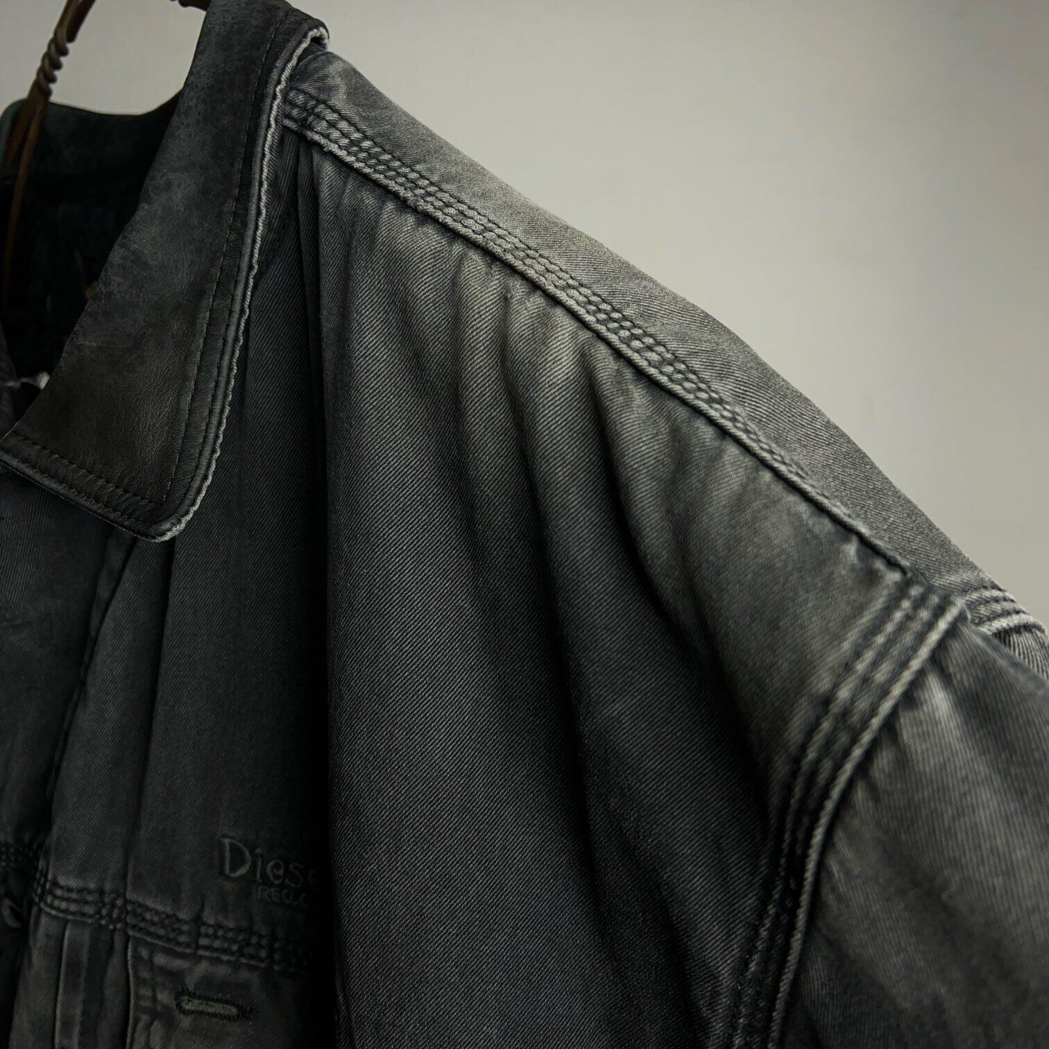 90's~ Diesel Industry Lined Black Denim Jacket 90年代 00年代