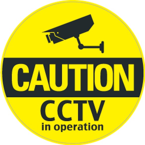 020 CAUTION CCTV "California Market Center"　アメリカンステッカー　スーツケース　シール