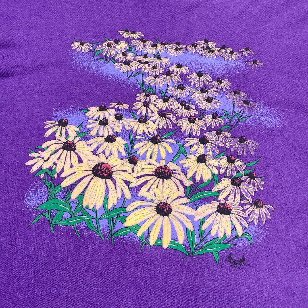 90年代 USA製 フラワー アートプリントTシャツ メンズXL 古着 90s 