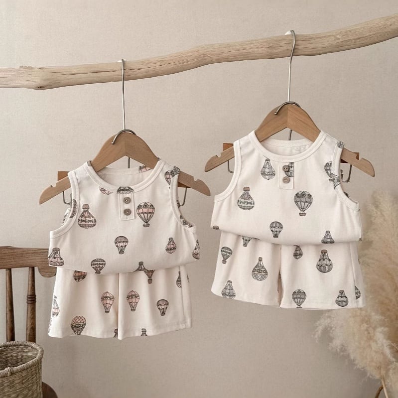 【BABY】風船柄半袖セットアップ