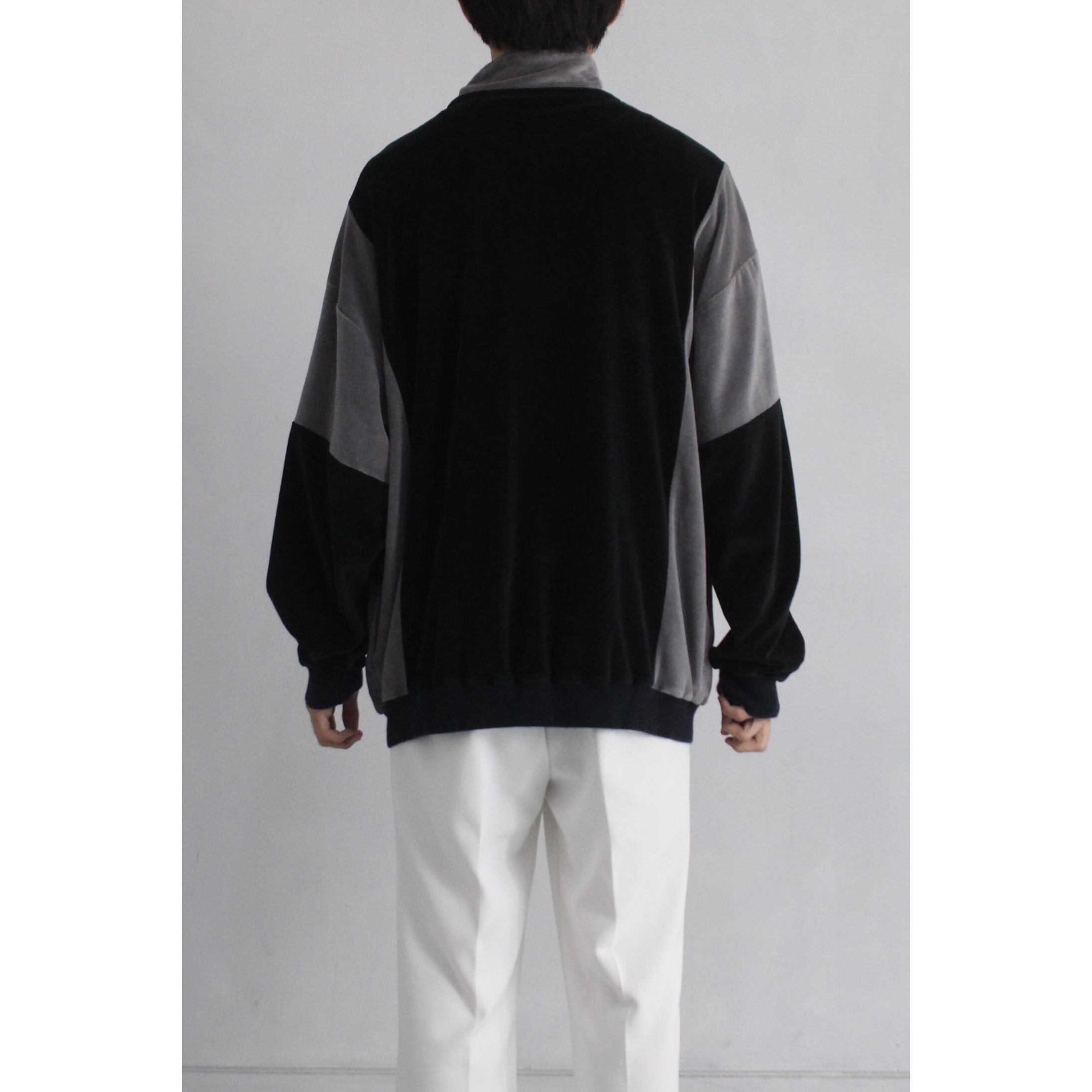 【COUOTSU】Norm Thompson over sized velor track jacket made in macau -378-