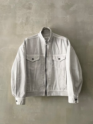 【 customer's used 】T/f Loose-fit Center Zip 12oz Denim Blouson 2024 (035)  - past white garment dyed