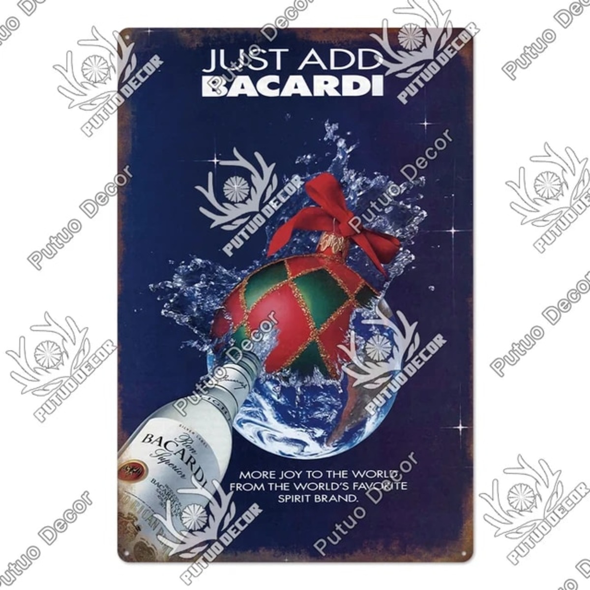 【本物保証】 メタルサイン ラム酒 Bacardi バカルディ ブリキ看板 メタル看板 店舗看板