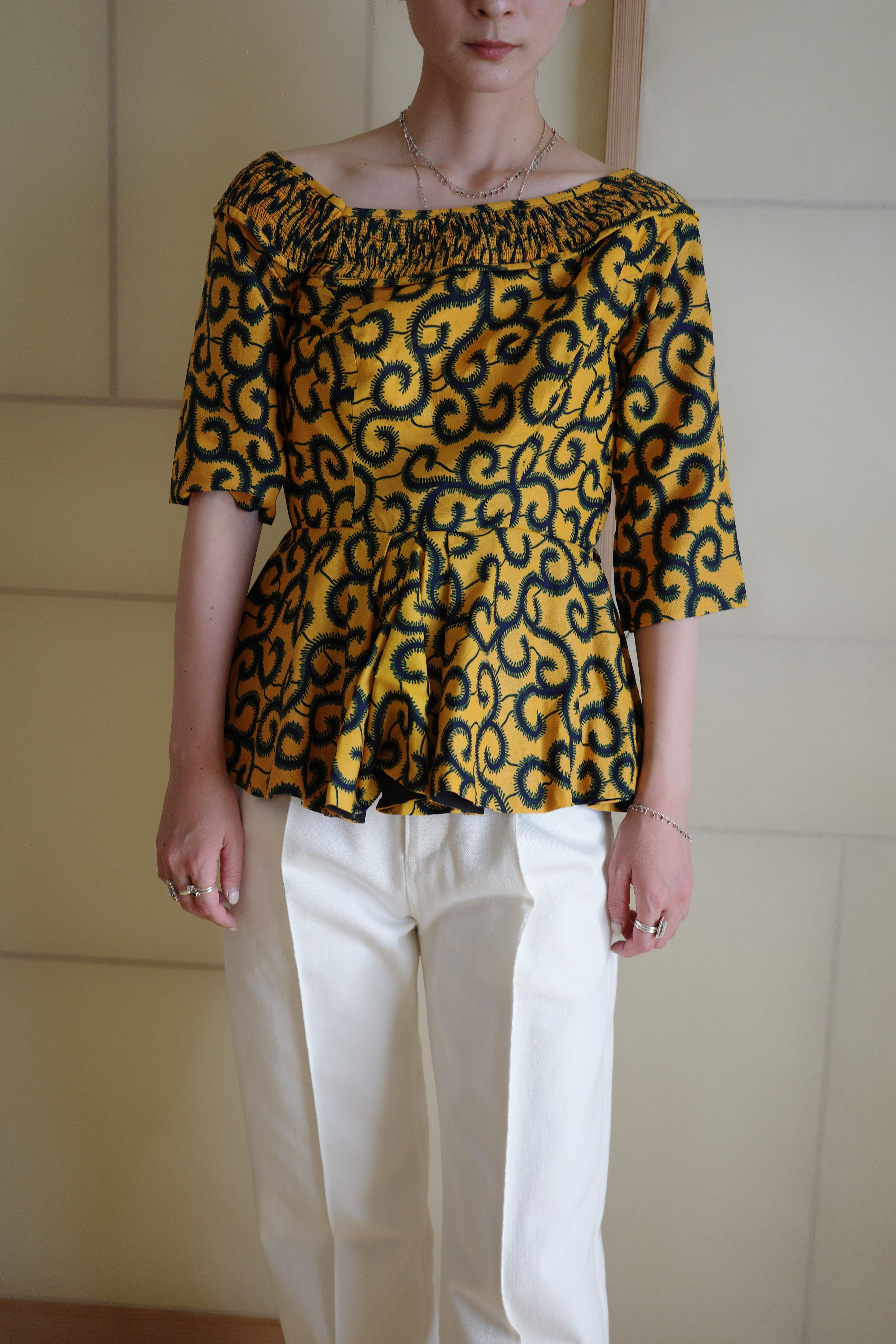 1980-90s African print top