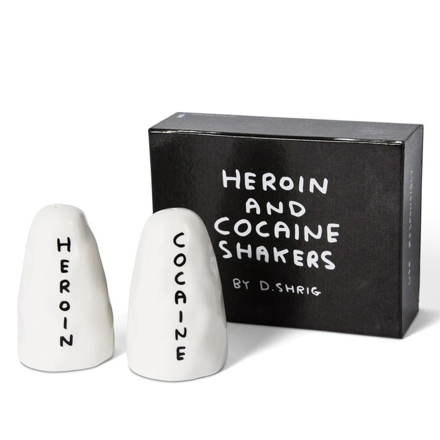 David Shrigley  Cocaine and Heroin Shakers