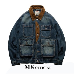 cleric collar denim jacket M0458