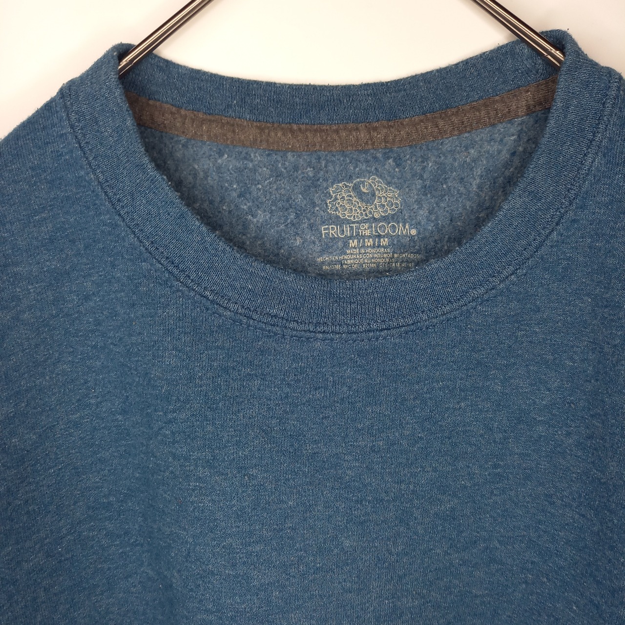 フルーツオブザルーム　スウェット　ガゼット　トレーナー　無地　くすみブルー　M