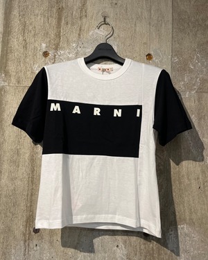 【MARNI kids】コントラストパネル グレーメランジ カレッジTシャツ