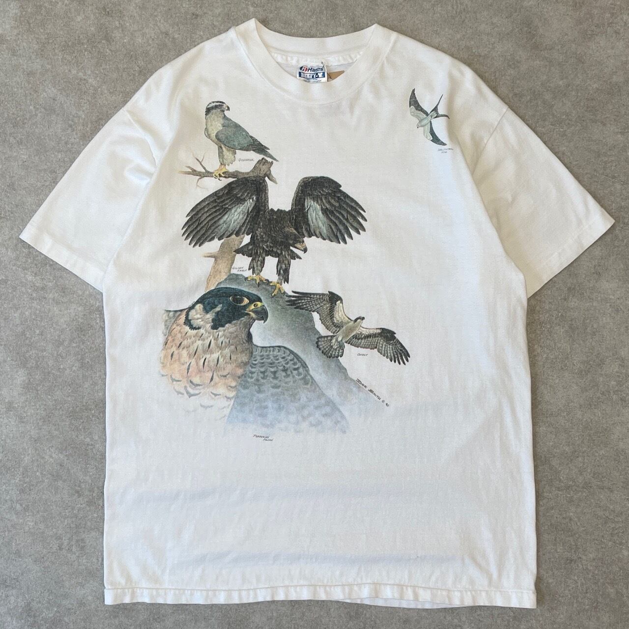 90s USA製 Harlequin 鳥 アニマル アートTシャツ ヴィンテージ