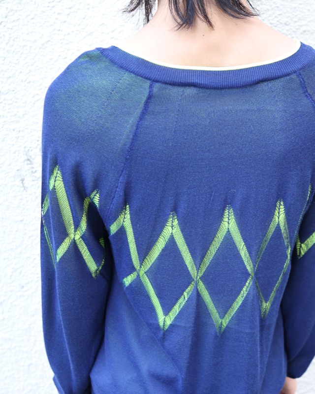 【VERSACE】coloring layered design knit