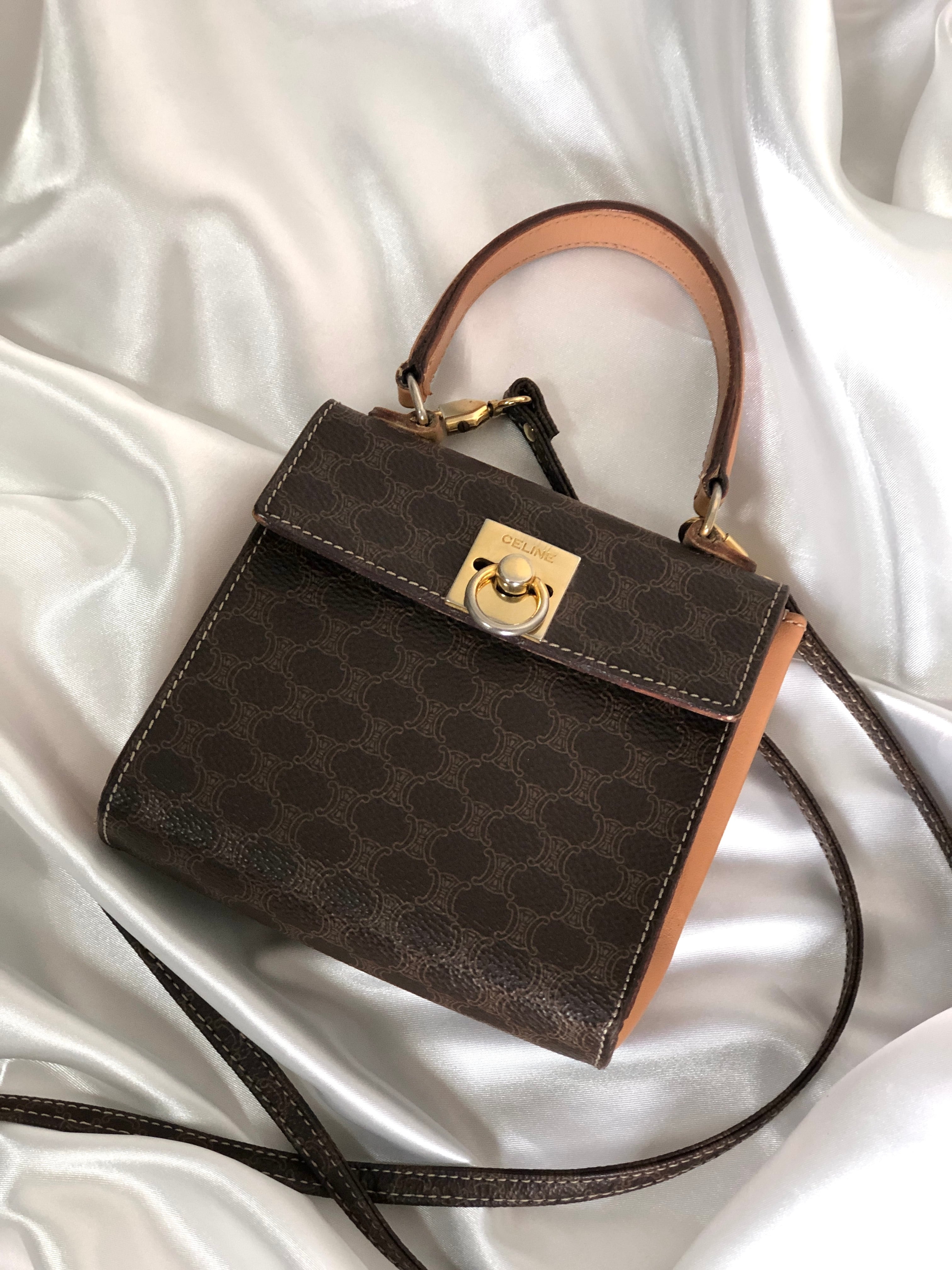 日本直送 名牌中古包 】CELINE セリーヌ マカダム ガンチーニ 