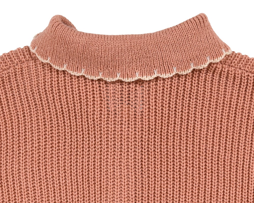 スカラップ襟ニットカーディガン KJHX5713 | Keitto NORTHERNTRUCK LILASIC