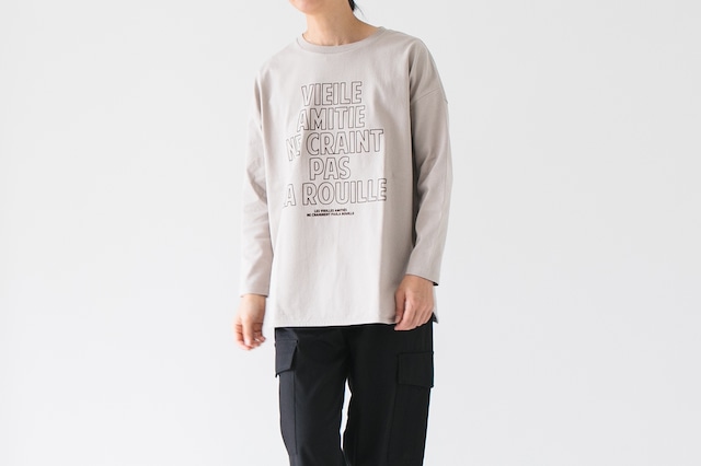 SOFT COTTON JERSEY - ROUNDHEM TEE : ソフトコットン天竺 - VIEILEプリントロンTEE