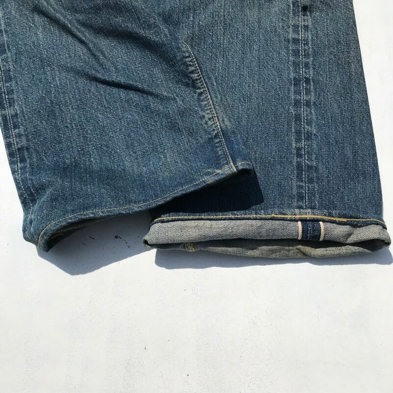 60S リーバイス501BIGE Vステッチ 実寸W約36インチ リペア済み 60S LEVIS リーバイス501 BIGE Vステッチ 足長R 刻印2 アタリ抜群