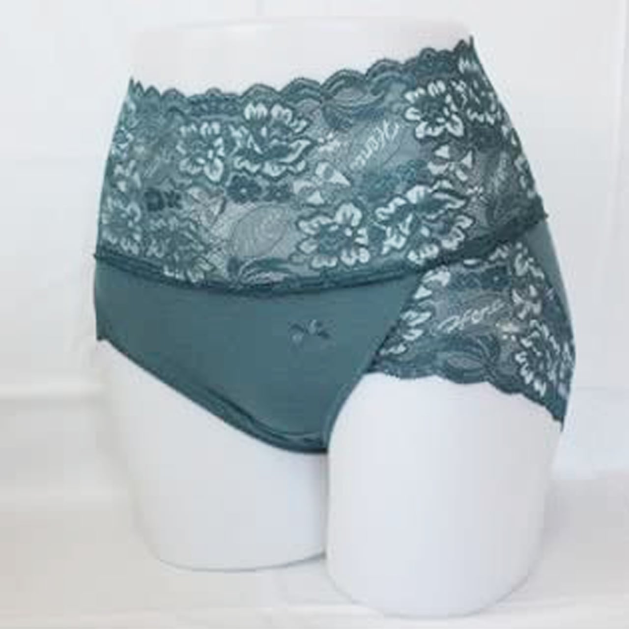 レース LLサイズ「ネイビーブルー」立体構造 綿素材