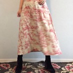 70s toile de jouy linen skirt
