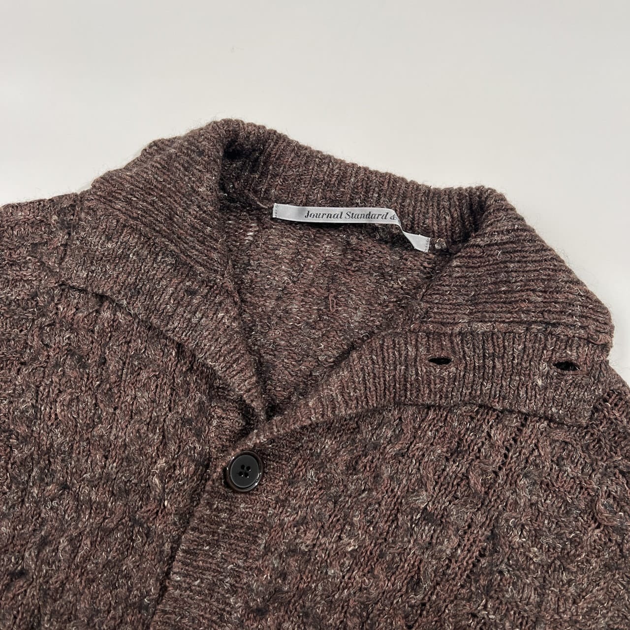 Journal Standard ジャーナルスタンダード ニット カーディガン サイズ L /ブラウン系/コットン&ウール&リネン