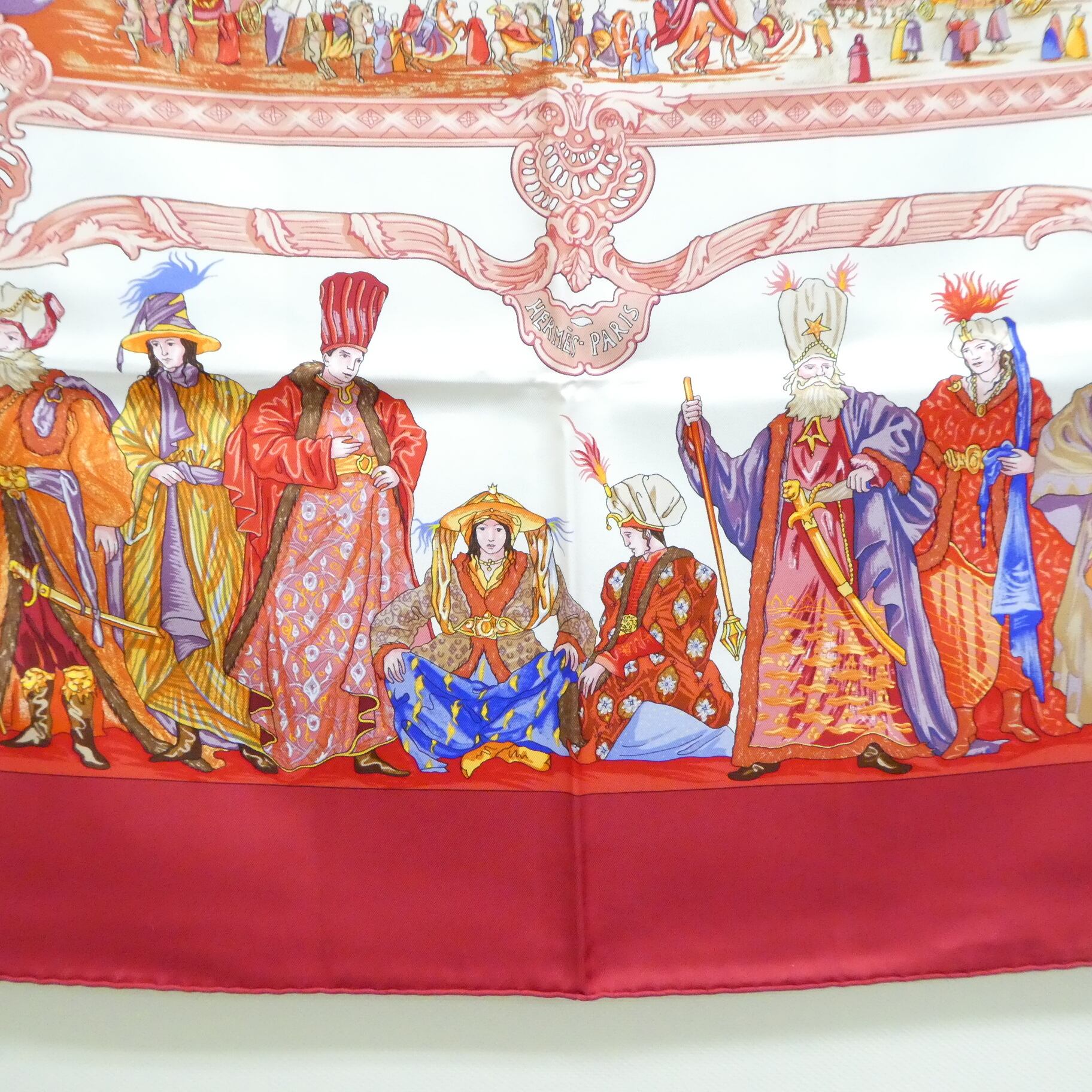 美品 HERMES エルメス カレ90 TURQVERIES EN L'HONNEUR DE MHT 1748