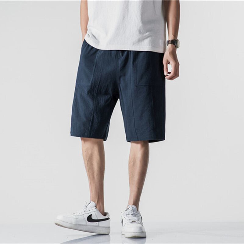 【新作】【送料無料】 Yidaoヴィンテージ夏20シーズン新しいルーズカジュアルオーバーオールショーツ薄い無地リネンパンツボーイズオールマッチ5ポイントパンツ-アリババ サマー 夏物 ブルマー ソリッドカラー ビンテージ hip6-161123114315825