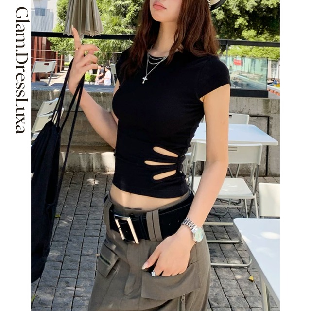 Side Cut Slim Tee/3color_T1431