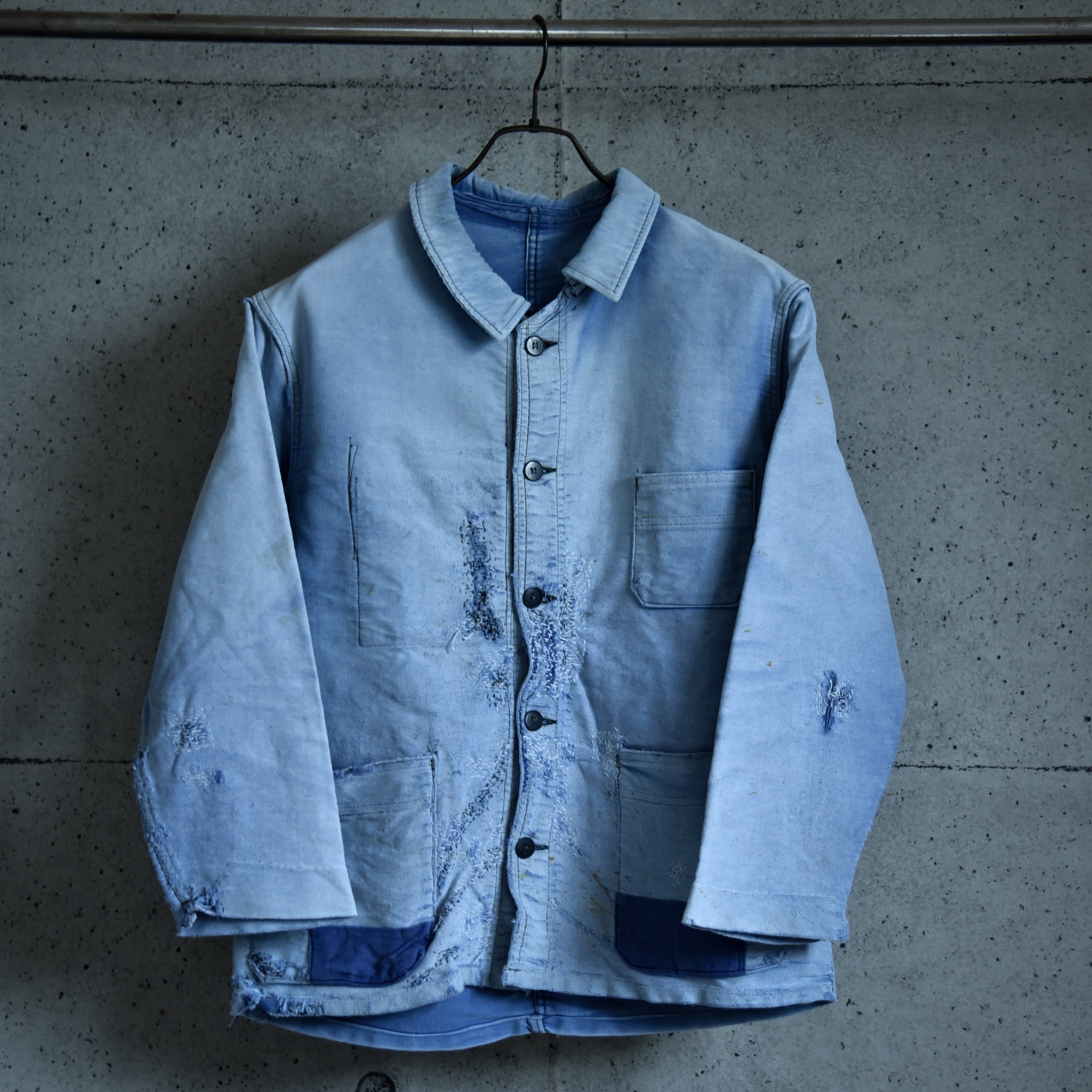 40s-50s French Work Repair Moleskin Jacket フレンチワーク ...