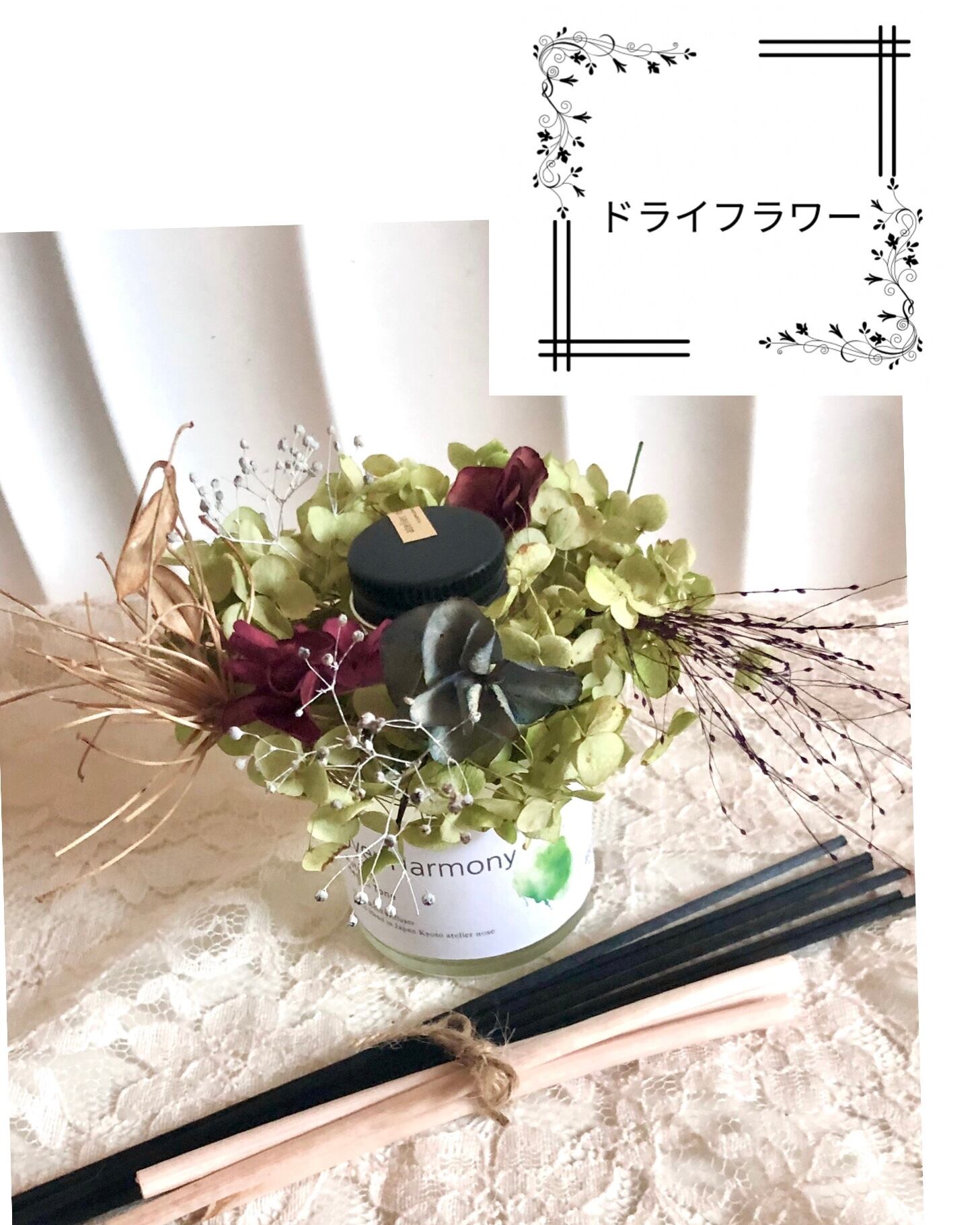 102季節を感じるリース（ドライフラワー・クリスマスローズ