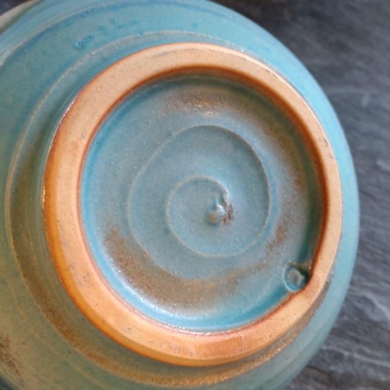 [Mashiko Ware] Mashiko Ware Flower Bowl Large Turquoise Meal Made in Japan