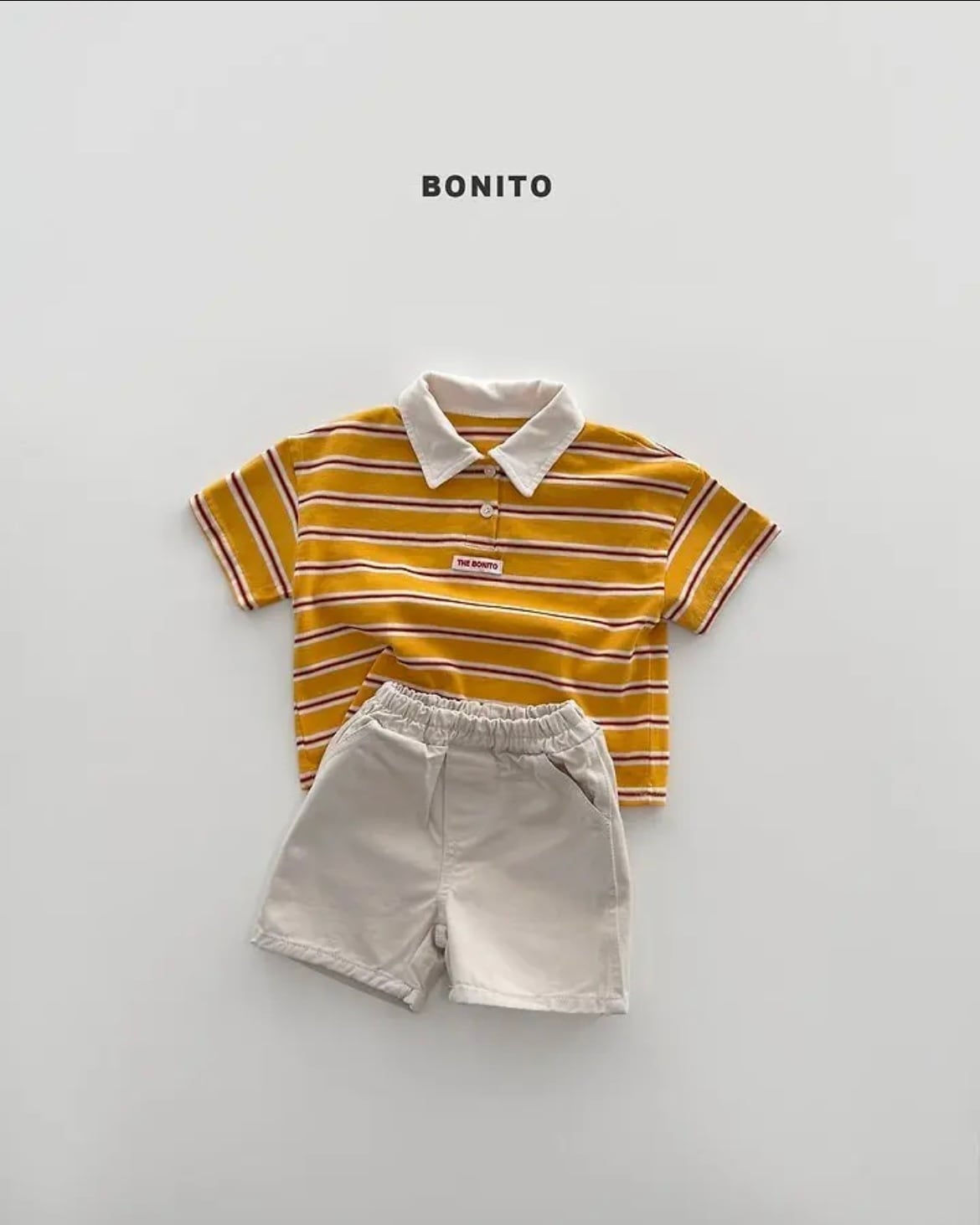 ストライプコッラーレT/BONITO